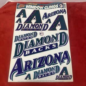 Arizona Diamondbacks Retro Reusable Static Cling Decals Baseball MLB Licensed